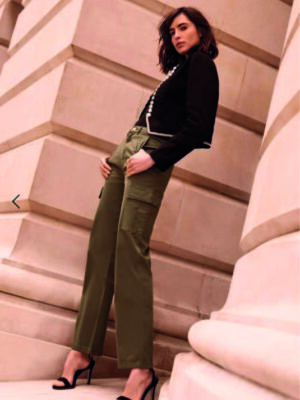 Straight Leg Jeans aus dunkelblauem Jacquard-Denim